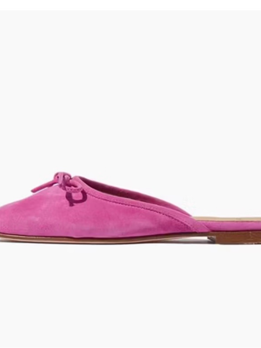ANN MASHBURN Pink Suede Slip-On Ballet Flat